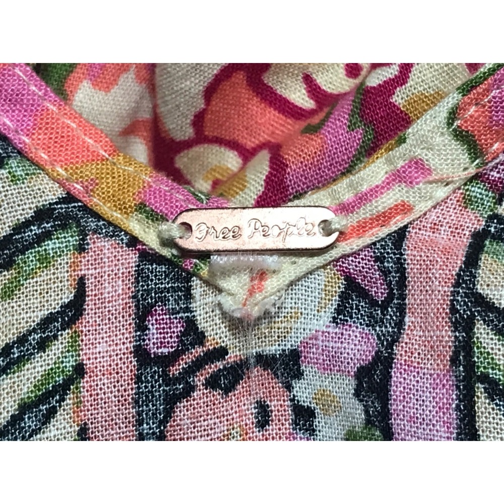 Free People Tunic Dress womens Small "Summer In Tulum" linen Blend - Picture 11 of 13
